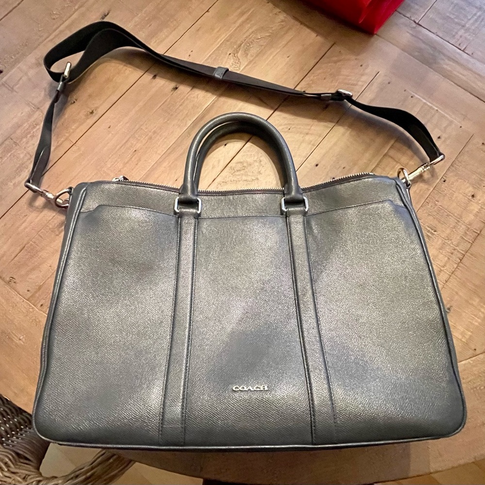 Coach Laptop Case / Leather Briefcase